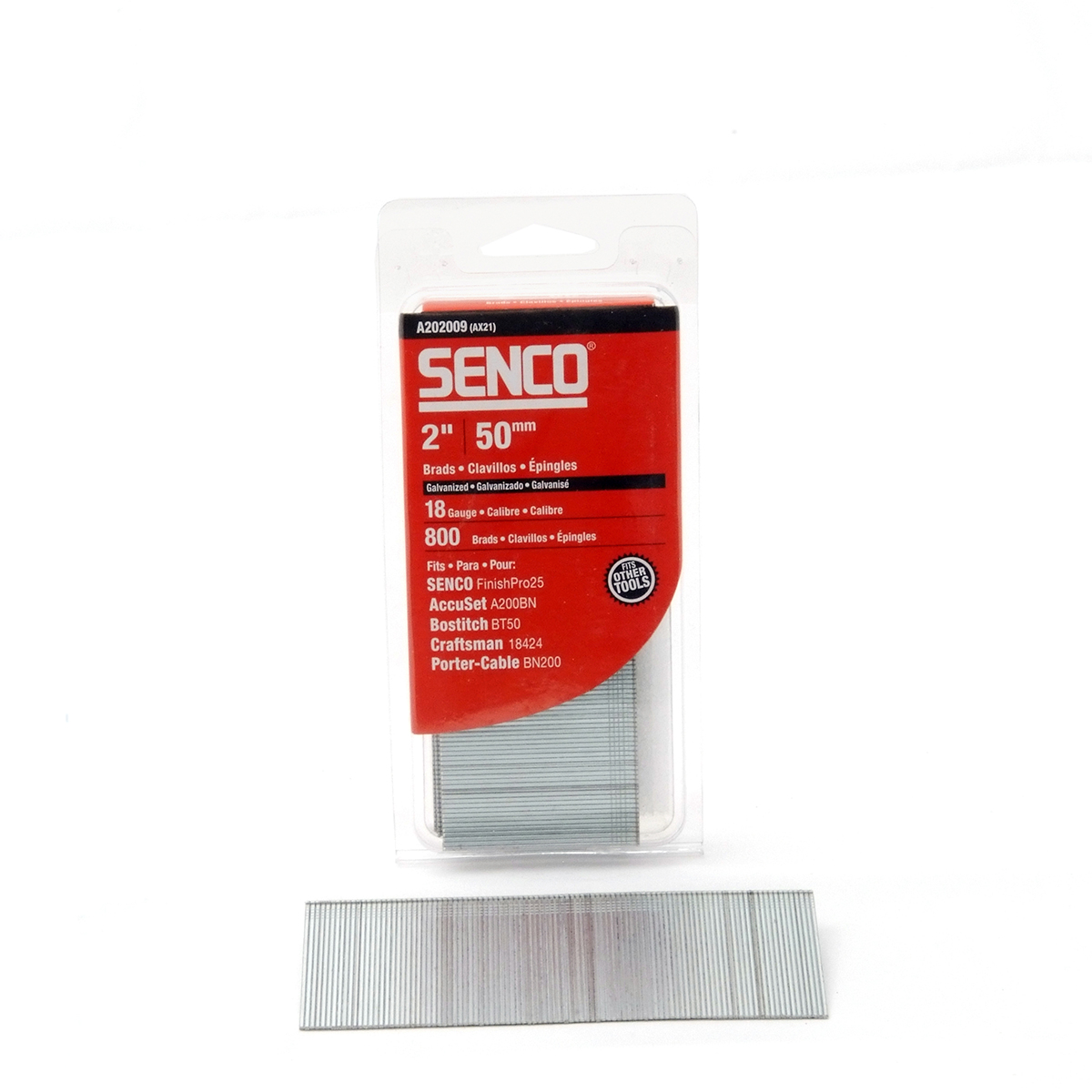 Senco 2" 18 Gauge Brad Nails, 800 Count