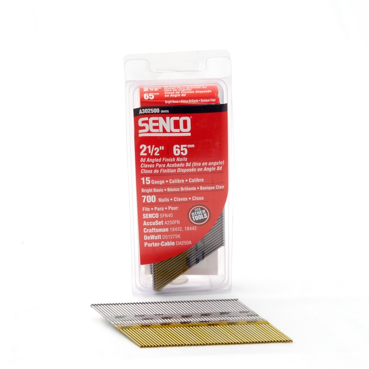 Senco 21/2" 15 Gauge 34 Degree Angled Strip Finish Nails Galvanized