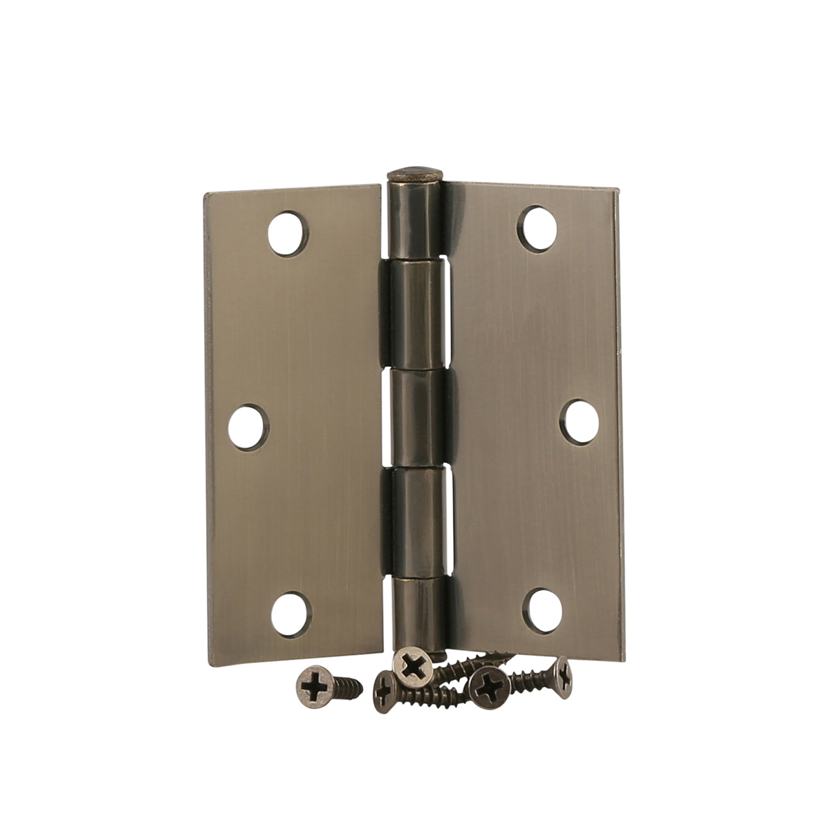 31/2" Antique Brass Residential Square Corner Steel Door Hinges