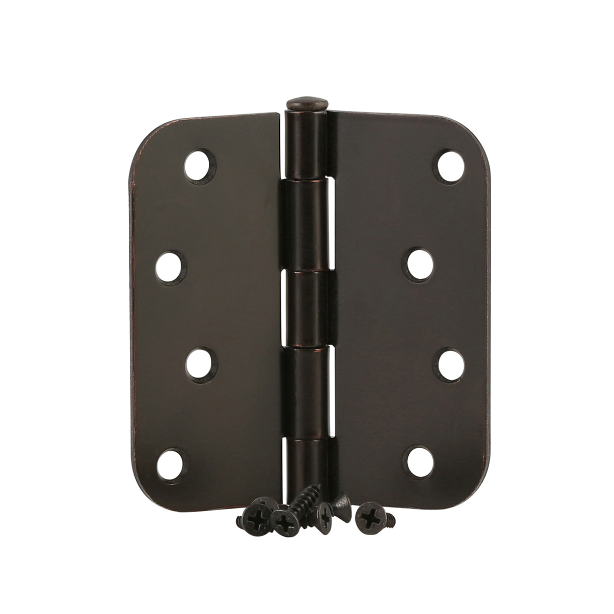 4" Oil Rubbed/Aged Bronze Residential 5/8" Radius Corner Steel Door Hinges
