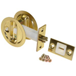 Johhson Bright Brass (US3) Pocket Door Privacy Lock - P1521