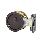 Kwikset Oil Rubbed Bronze Passage Round Pocket Door Lock