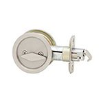 Kwikset Satin Nickel Privacy Round Pocket Door Lock