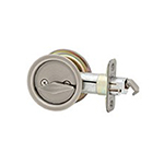 Kwikset Antique Nickel Privacy Round Pocket Door Lock