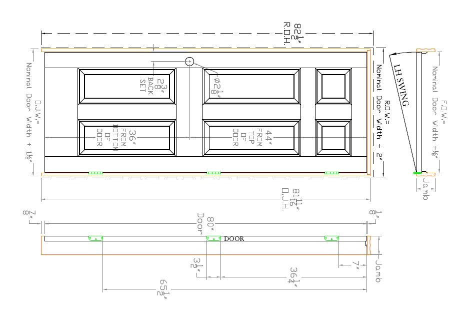 average door width interior