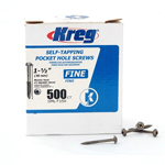 Kreg 1-1/2" Fine Screws 500 Count - #SML-F150