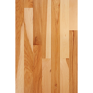 Prefinished &lt;b&gt;Clear Semi-Gloss&lt;/b&gt; 3/4&quot; x 3&quot; Hickory Select Grade Flooring