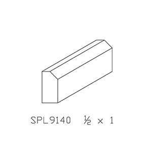 1/2&quot; x 1&quot; Hard Maple Custom Scribe Moulding - SPL9140