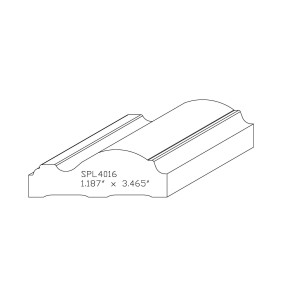 1.187&quot; x 3.465&quot; CHERRY CUSTOM Chair Rail - SPECIAL ORDER, NON-RETURNABLE