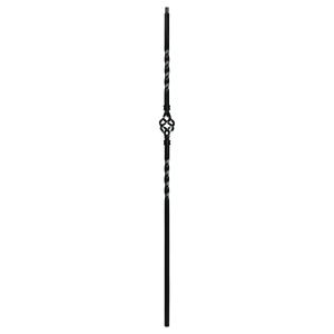 L.J. Smith 1/2&quot; Hollow Iron Square Kneewall Baluster LIH-KW1BASK44, Oil Rubbed Copper