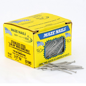 Maze 3-1/2&quot; 16d Stainless Steel Slim Jim Wood Siding Nails