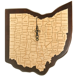 12&quot; State of Ohio County Clock