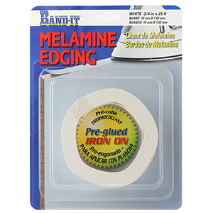 3/4&quot; x 25&#39; Band-It White Melamine Veneer Edging