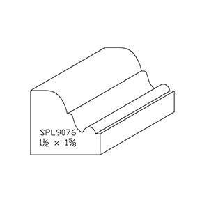 1-1/2&quot; x 1-5/8&quot; Poplar Custom Accessory Moulding - SPL9076