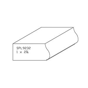 1&quot; x 2-1/4&quot; Custom Poplar Brick Moulding - SPL9232