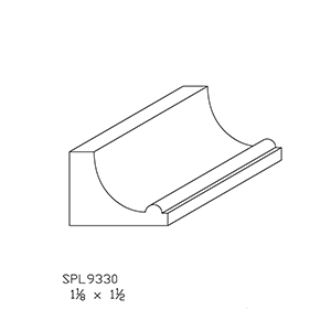 1-1/8&quot; x 1-1/2&quot; Hard Maple Custom Shoe Moulding - SPL9330