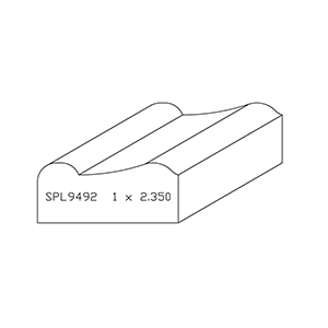 1&quot; x 5&quot; Character Grade Hickory Custom Brick Moulding - SPL9492