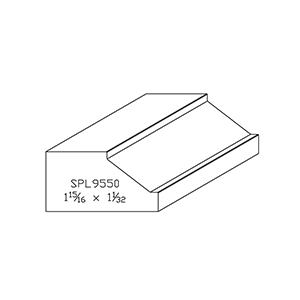 1.031&quot; x 1.938&quot; F/J Primed Poplar Custom Brick Moulding - SPL9550