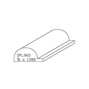 3/4&quot; x 1.580&quot; Custom Poplar Miscellaneous Moulding - SPL965