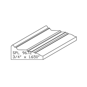 3/4&quot; x 1.650&quot; Hard Maple Custom Bed Moulding - SPL9672