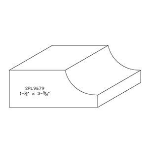 1-1/2&quot; x 3.563&quot; Hickory Custom Stair Part - SPL9679