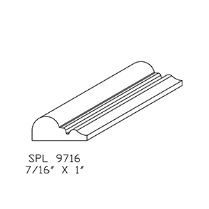 0.438&quot; x 1&quot; Custom Poplar Accessory Moulding - SPL9716