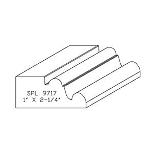 1&quot; x 2-1/4&quot; Custom Hickory Accessory Moulding - SPL9717