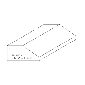 1.062&quot; x 2-1/4&quot; Custom F/J Primed Poplar Accessory Moulding - SPL9733