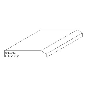 0.475&quot; x 3&quot; HICKORY CUSTOM Window Stop - SPECIAL ORDER, NON-RETURNABLE
