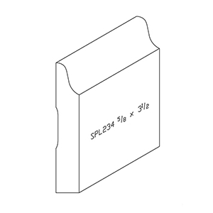 5/8&quot; x 3-1/2&quot; Quarter Sawn White Oak Custom Baseboard - SPL234