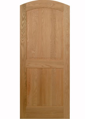 Interior Doors - Red Oak Circle Top 2 Panel