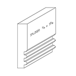 3/4" x 3-3/8" F/J Primed Poplar Custom Baseboard - SPL2020