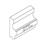 0.740" x 2.300" F/J Primed Poplar Custom Baseboard - SPL2034