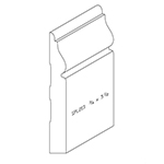 3/4" x 5-1/2" F/J Primed Poplar Custom Baseboard - SPL213
