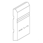 3/4" x 7-1/2" F/J Primed Poplar Custom Baseboard - SPL229