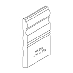 0.730" x 7-1/2" F/J Primed Poplar Custom Baseboard - SPL261