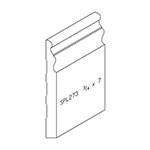 3/4" x 7" F/J Primed Poplar Custom Baseboard - SPL273