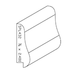 3/4" x 2.480" Finger Jointed Primed Poplar Custom Chair Rail - SPL432